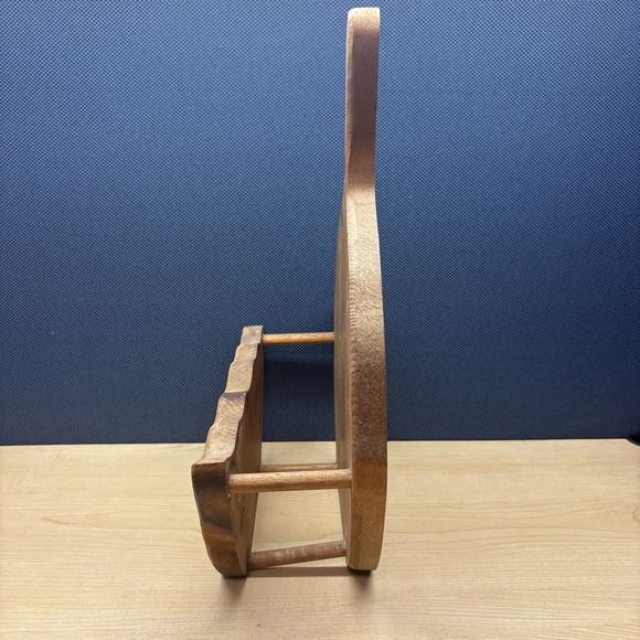 Vintage Wood China Wall Shelf Plate Rack Display Farmhouse Flower Painted. - Picture 11 of 15